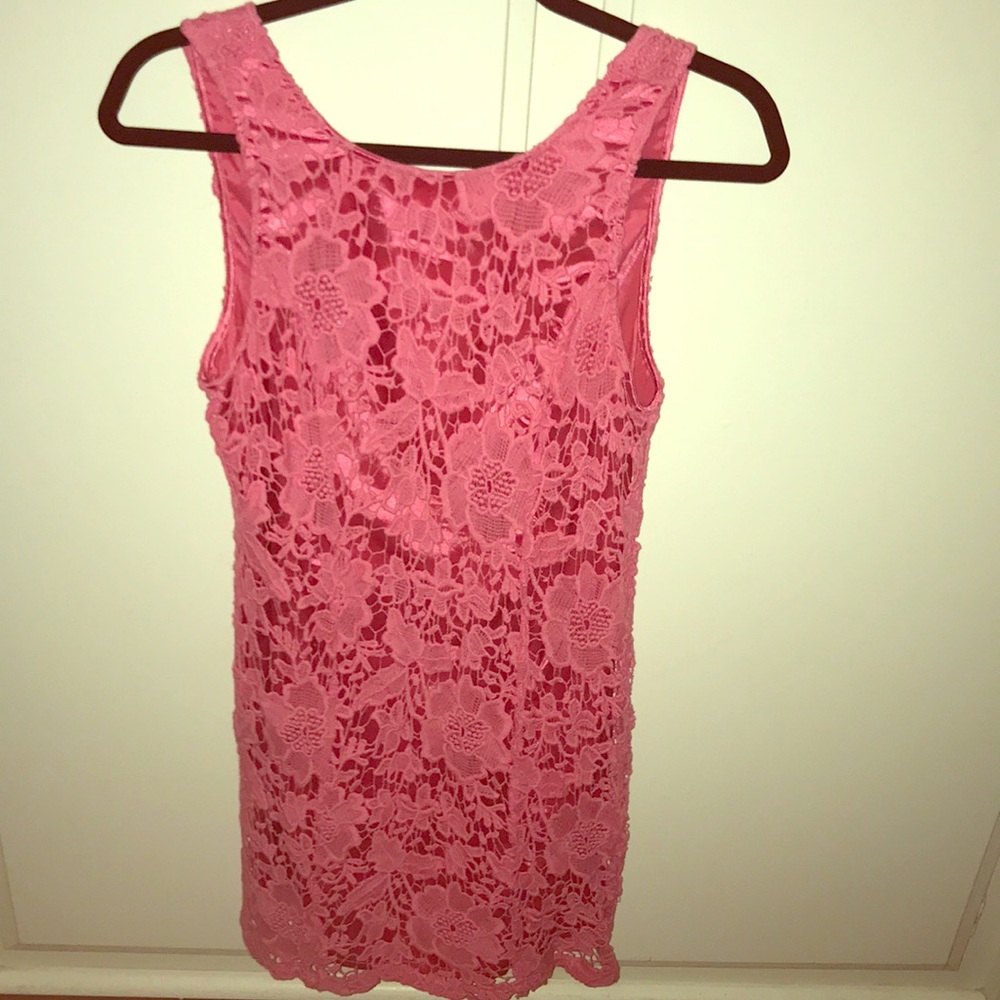 Cute lacy pink mini dress